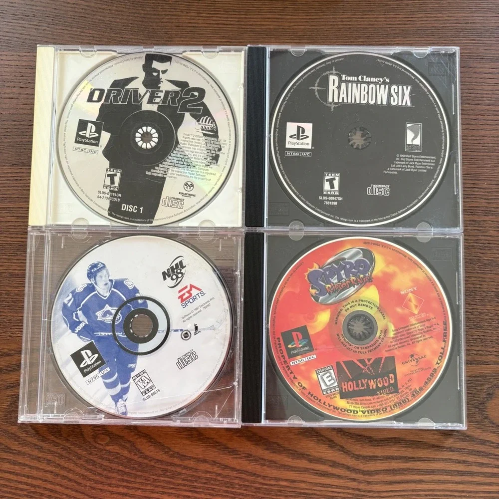 Sony PlayStation 1 PS1 Video Game Lot 12 Games Spyro Driver 2 Madden Good Bundle